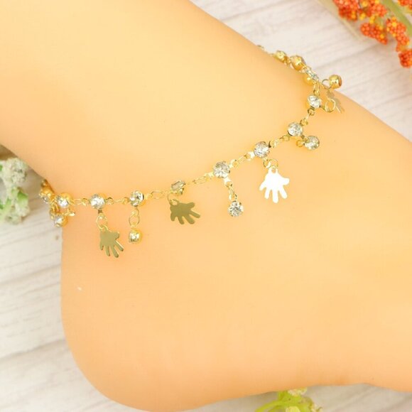 "Handmade Anklet – Elegant & Delicate Jewelry for Women | UNVRC1283 - Picture 5 of 10